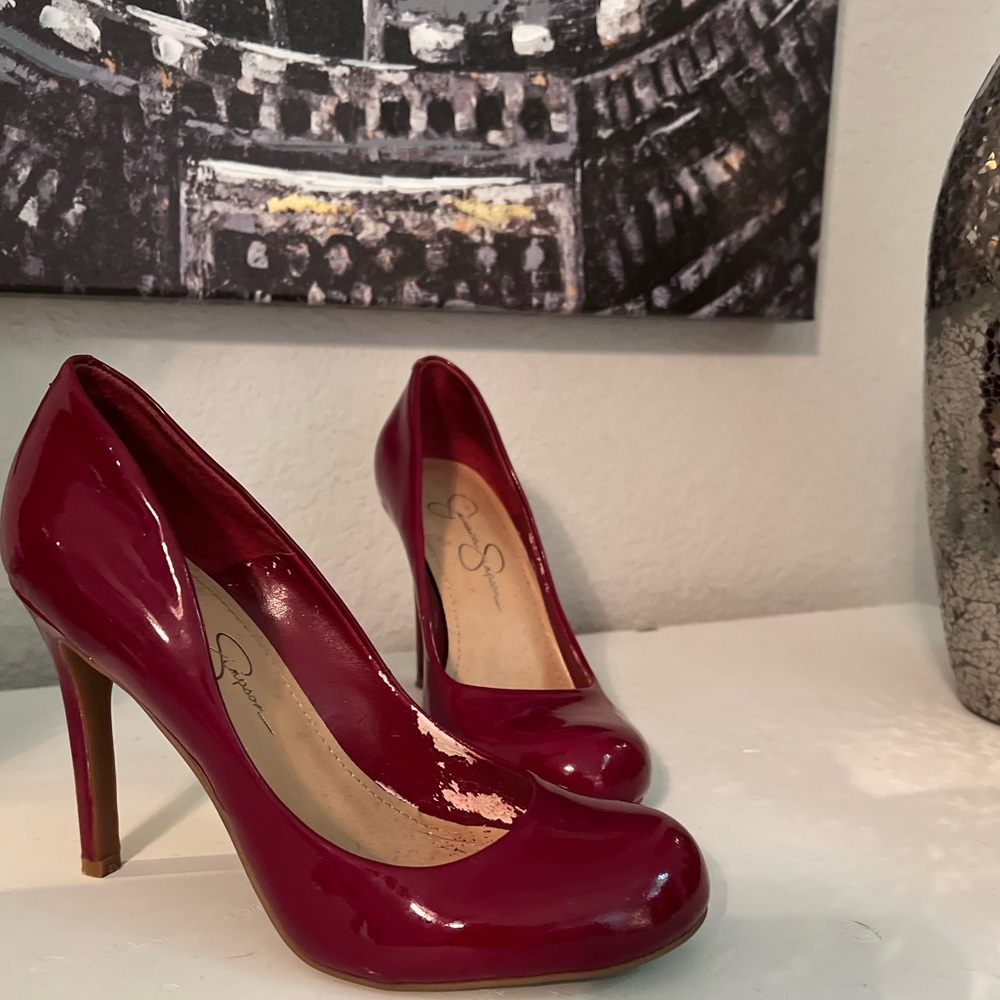 Burgundy Jessica Simpson heels